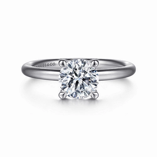 spring fashion Cool Spark 14 Karat White Gold Solitaire Engagement Ring