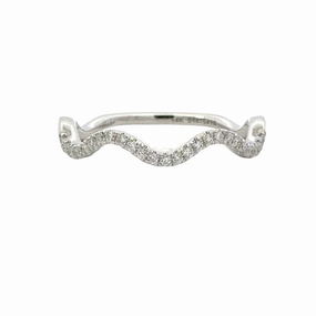 White Gold Stackable Band Style Match