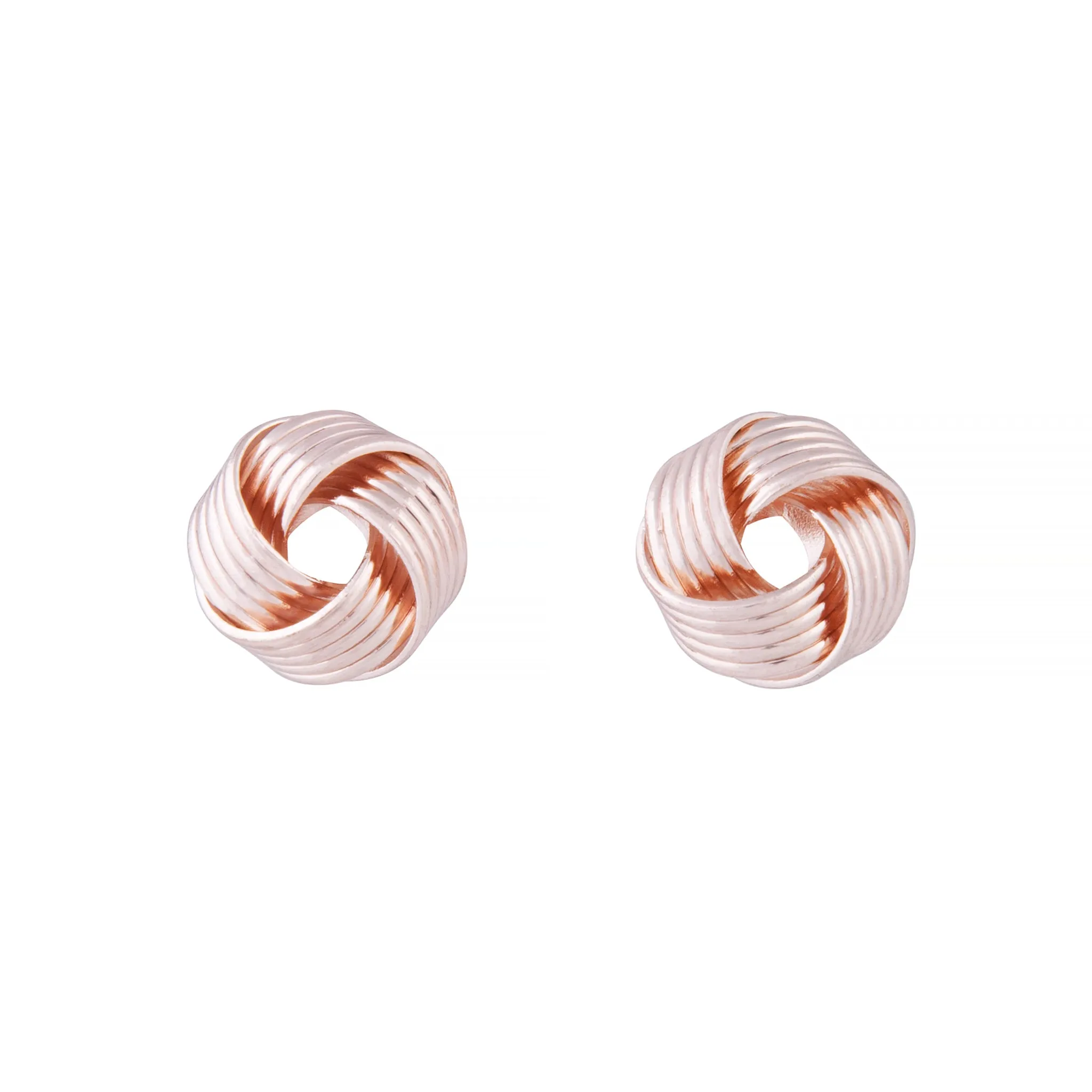 Rose Gold Small Twisted Knot Stud Graceful Creation Tiny Item