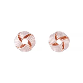 Rose Gold Small Twisted Knot Stud Graceful Creation Tiny Item