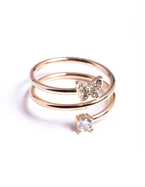 Gold Mini Butterfly Wrap Ring everyday elegance