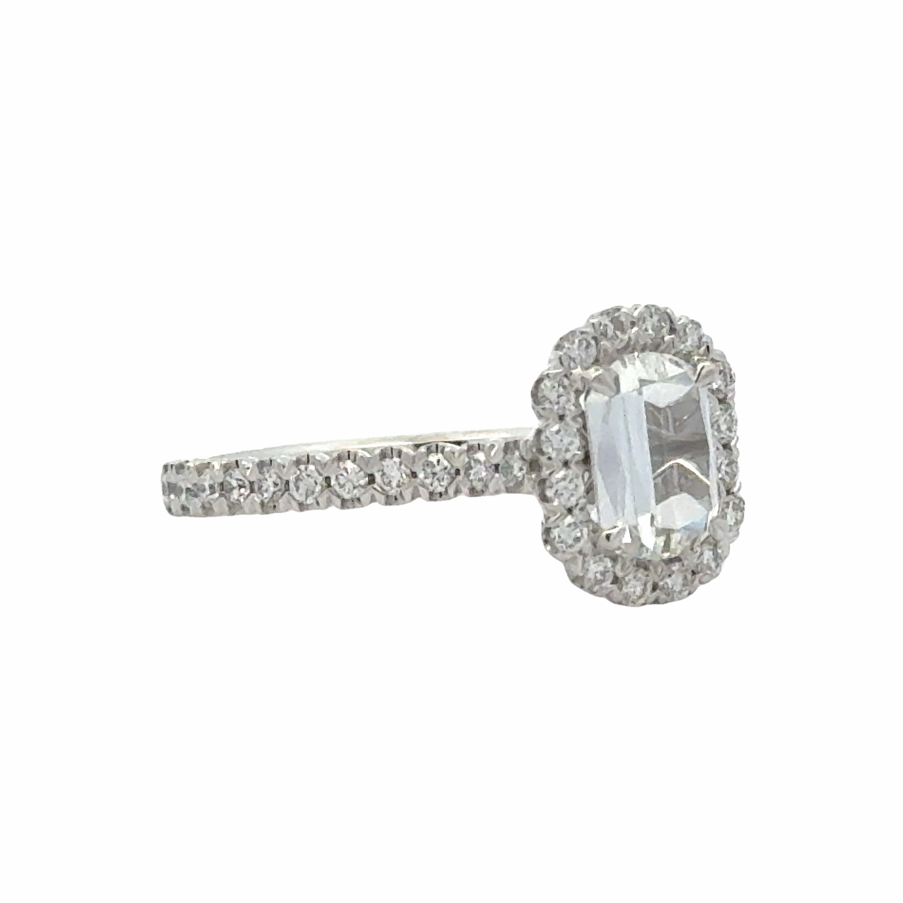 14kw Halo Engagement Ring (1.18cttw) Crisp Shine