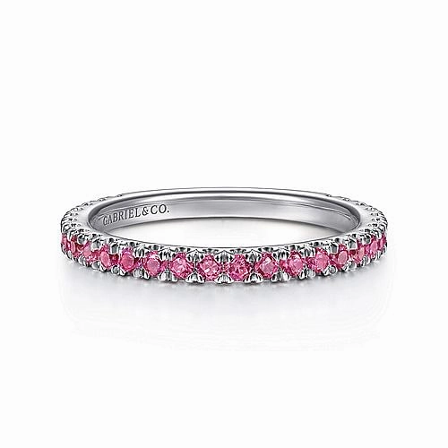 Elegant Shine Everyday Wear RUBY STACKABLE BAND
