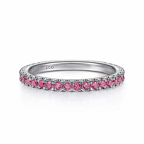 Elegant Shine Everyday Wear RUBY STACKABLE BAND