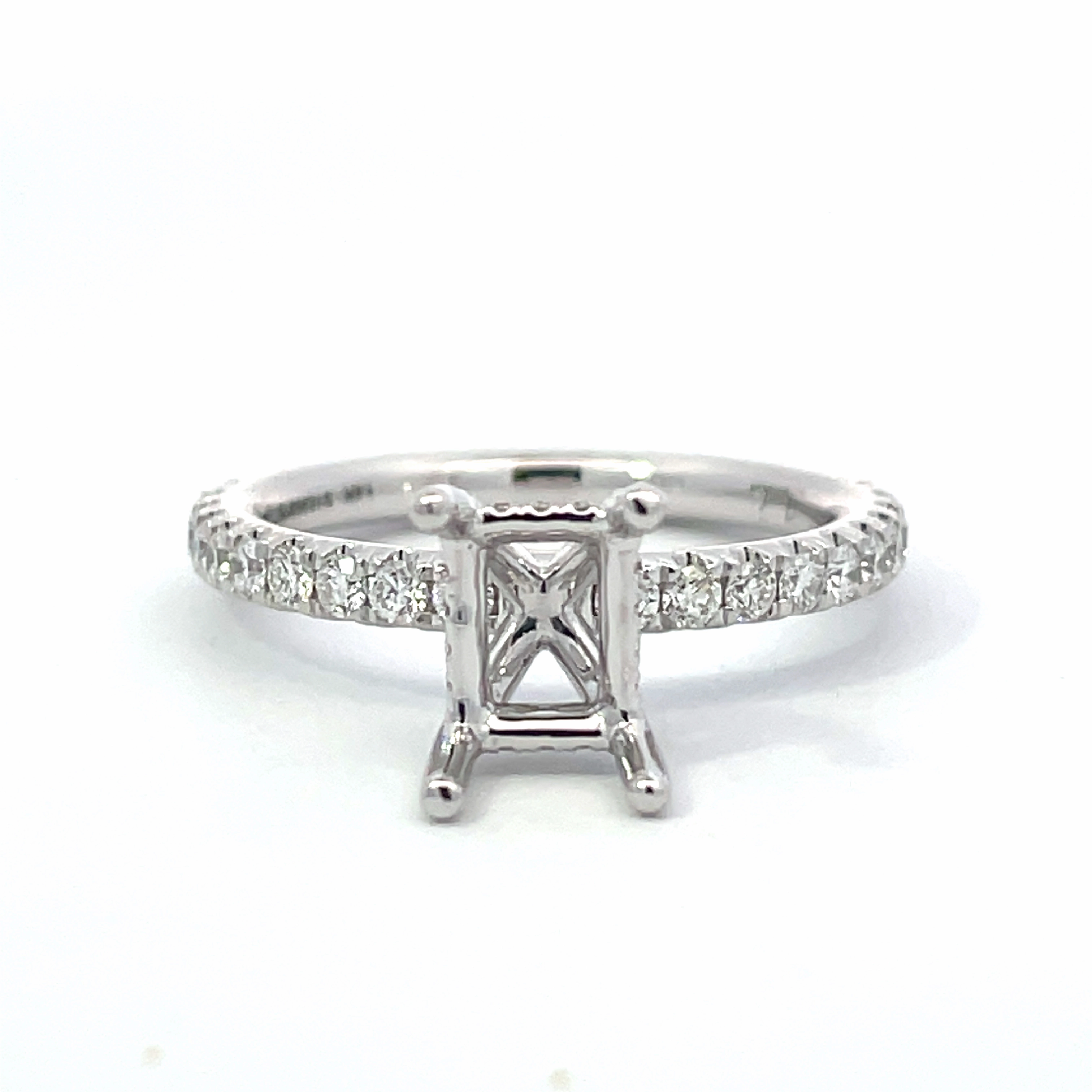 DIAMOND EMERALD HIDDEN HALO SEMI MOUNT Stylish Accessory Moonlight Mood