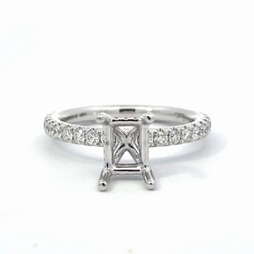 DIAMOND EMERALD HIDDEN HALO SEMI MOUNT Stylish Accessory Moonlight Mood