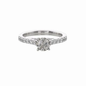 Glam Effect Finest Feature DIAMOND ENGAGEMENT RING WITH DIAMONDS DOWN SHANK 1.21 CTTW