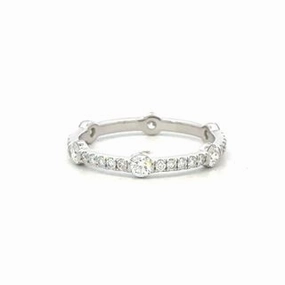 Charming Sparkle Diamond Eternity Band with Six Larger Stones