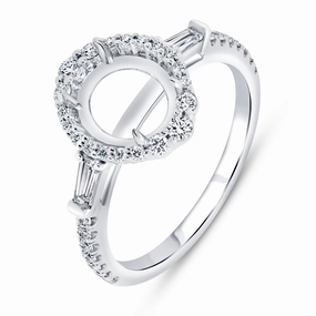Layer Look DIAMOND HALO ENGAGEMENT SEMI MOUNT