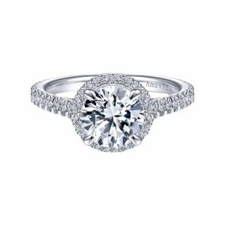 High Shine Urban Favorite Diamond Halo Semi-mount 0.72cttw