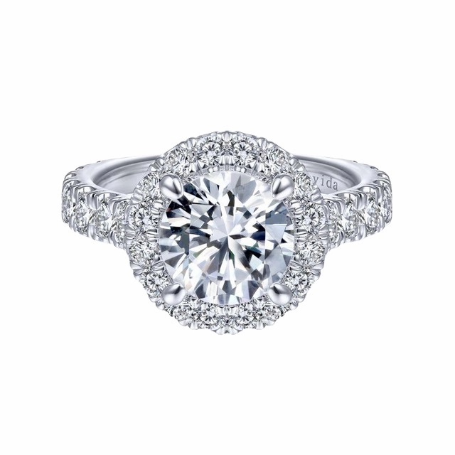 Diamond Halo Semi-mount 2.10cttw Modern Appeal Glow Finish