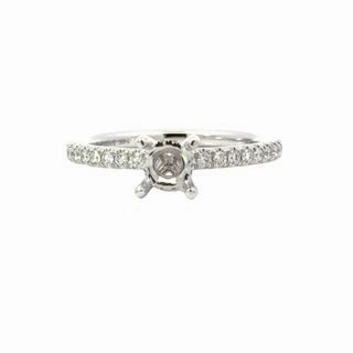 DIAMOND HIDDEN HALO SEMI MOUNT Polished Form Sparkle Focus