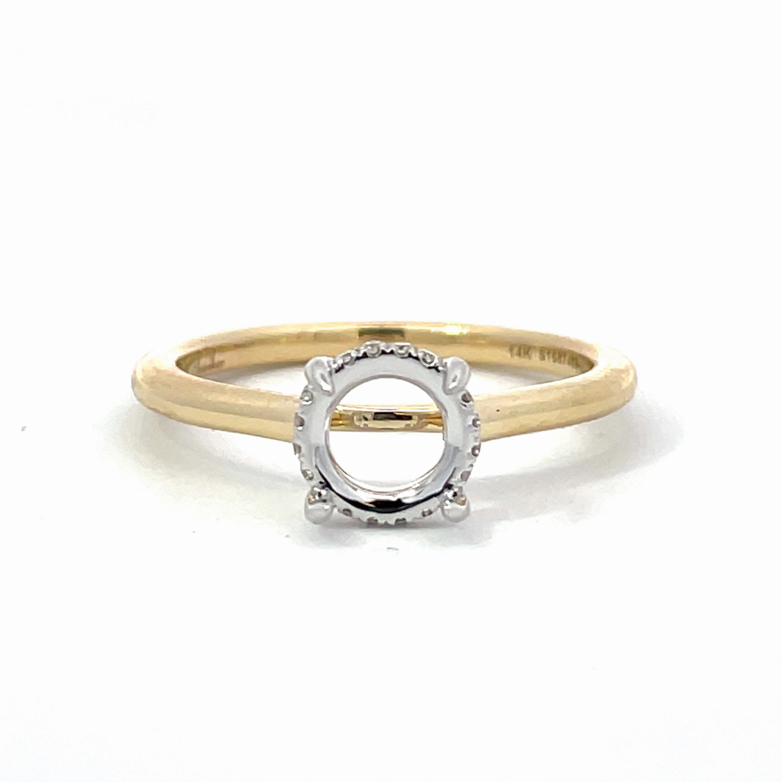 DIAMOND HIDDEN HALO SEMI MOUNT Unique Detail Daytime Look