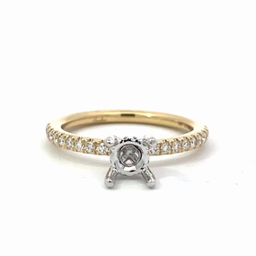 DIAMOND HIDDEN HALO SEMI MOUNT Handcrafted Glam Graceful Form