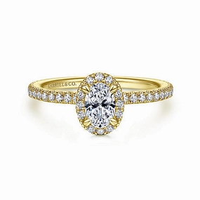 Luxury Flow DIAMOND OVAL HALO SEMI-MOUNT