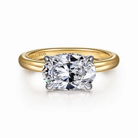 Diamond Oval Hidden Halo Engagement Ring (1.32cttw) Vintage Pop Bridesmaid Gift