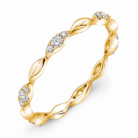 DIAMOND STACKABLE BAND Formal Layer Polished Pieces