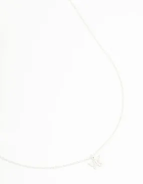 Sterling Silver Cubic Zirconia Mini Butterfly Necklace Elegant adornment Graceful Feature