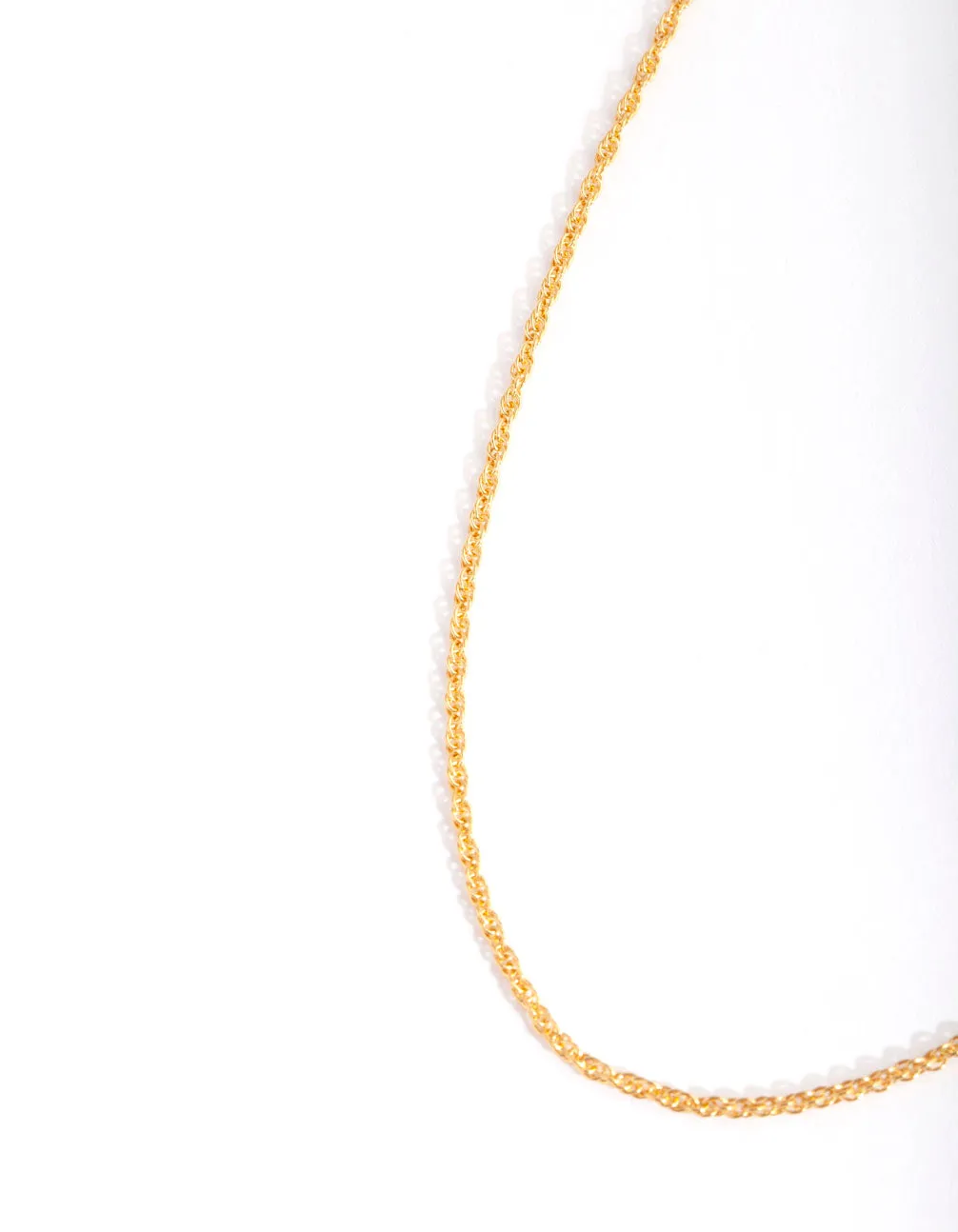 Gold Plated Sterling Silver Twist Chain Necklace Global Item Minimalist Design
