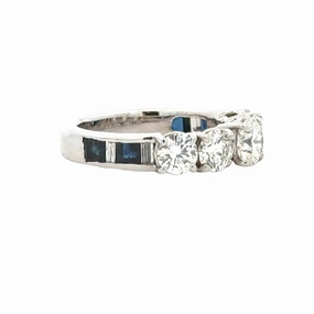 Diamond Sapphire Band Elegant Layer Classic Layer