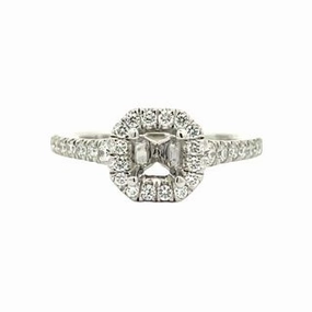 Sleek Charm DIAMOND HALO SEMI MOUNT