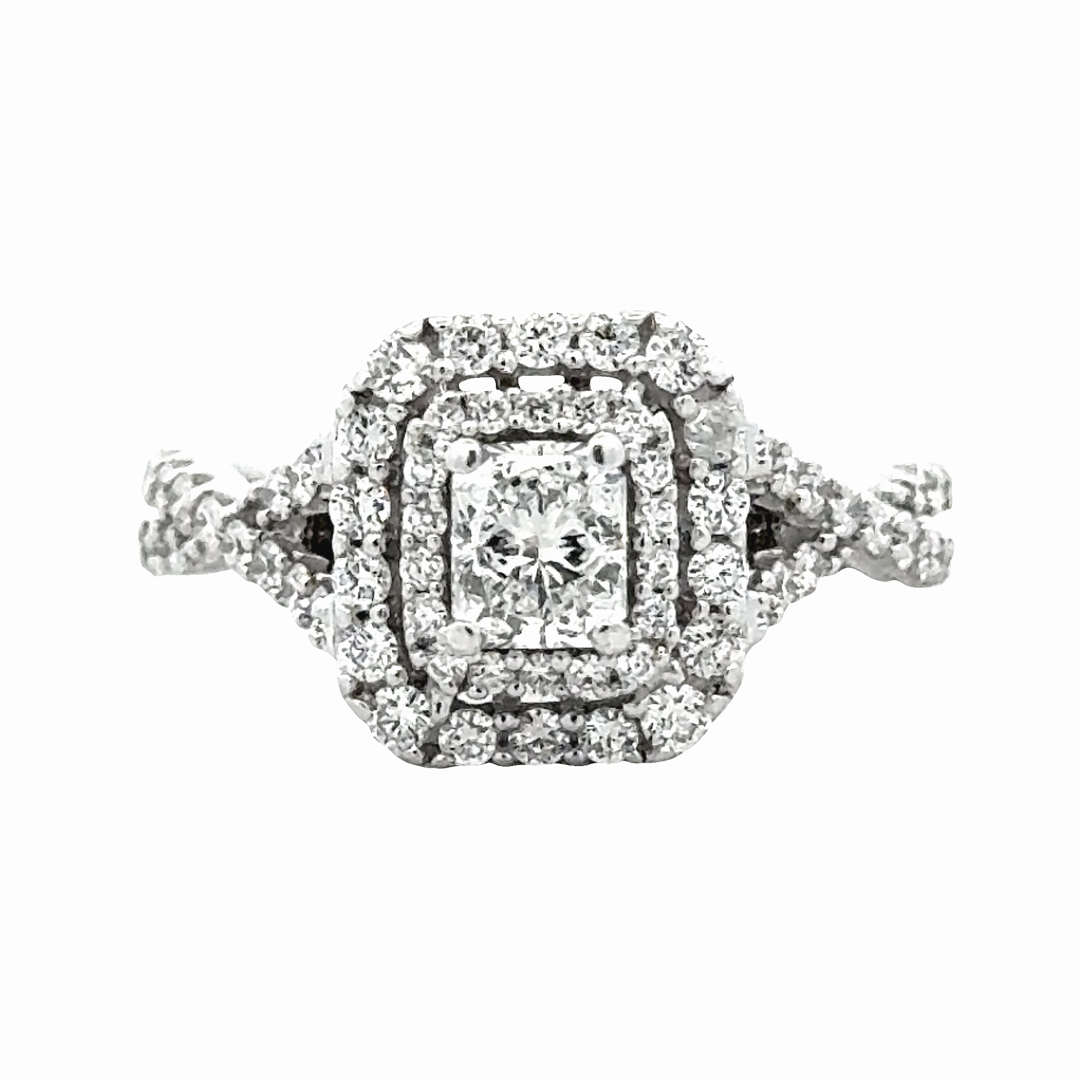 Refined Contour Dual Halo Radiant Cut Ring 1.55cttw
