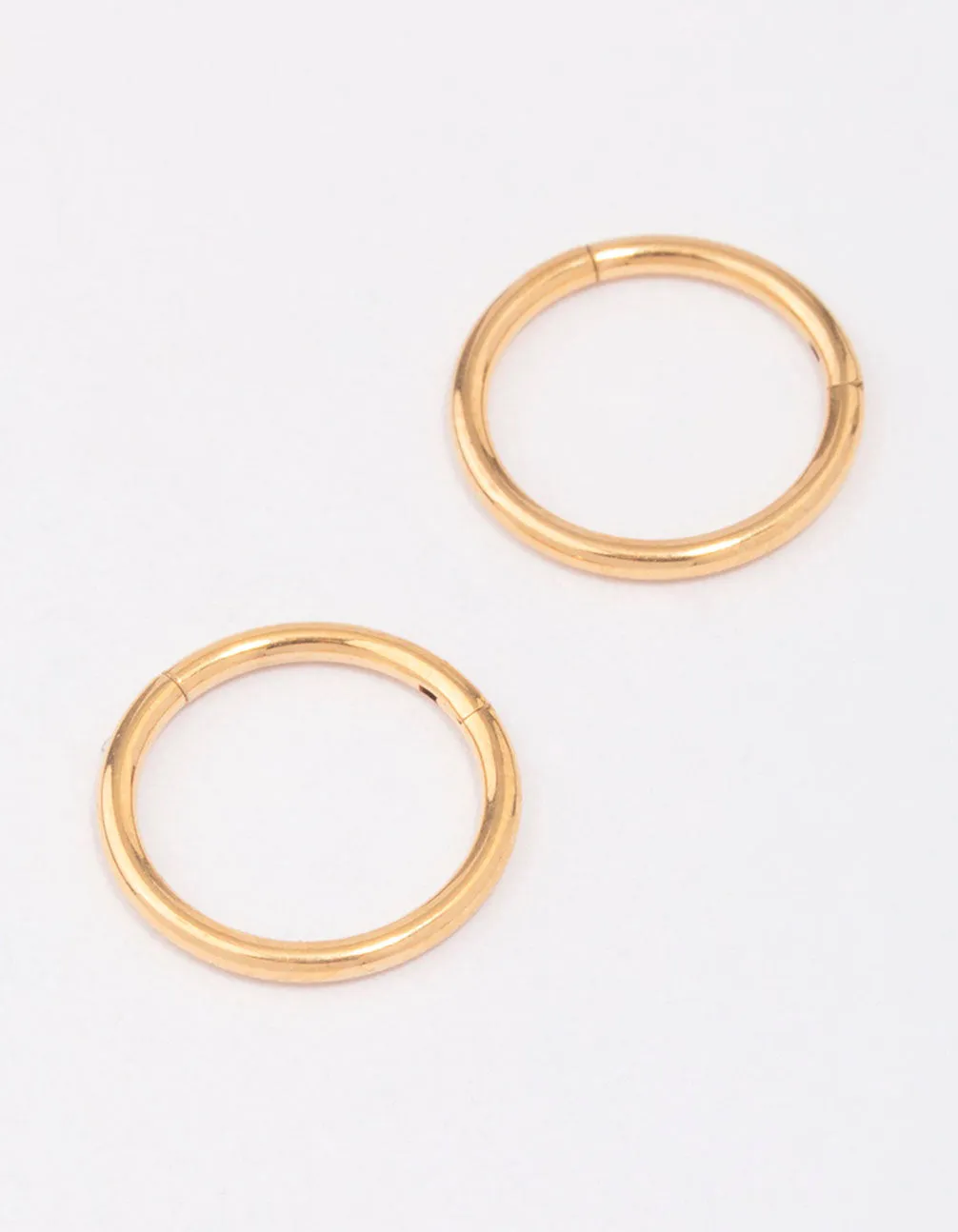Gold Plated Titanium Fine Sleeper Earrings 10mm Brilliant Must-Have Attractive Option