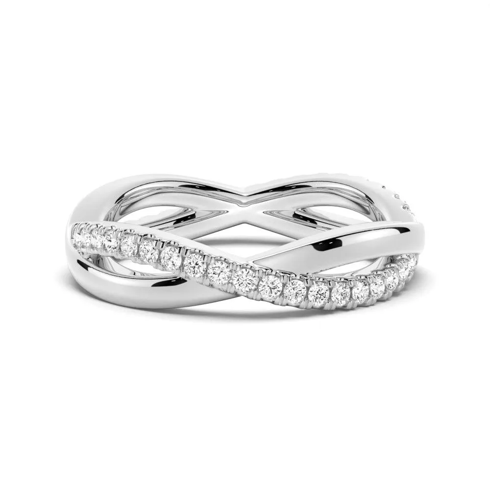 Classic Infinity Moissanite Eternity Wedding Band Daytime Fashion Minimal Form