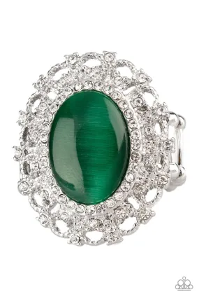 Hypoallergenic Style Paparazzi Accessories ? BAROQUE The Spell - Green Ring?Flat Rate Ship $4.50?
