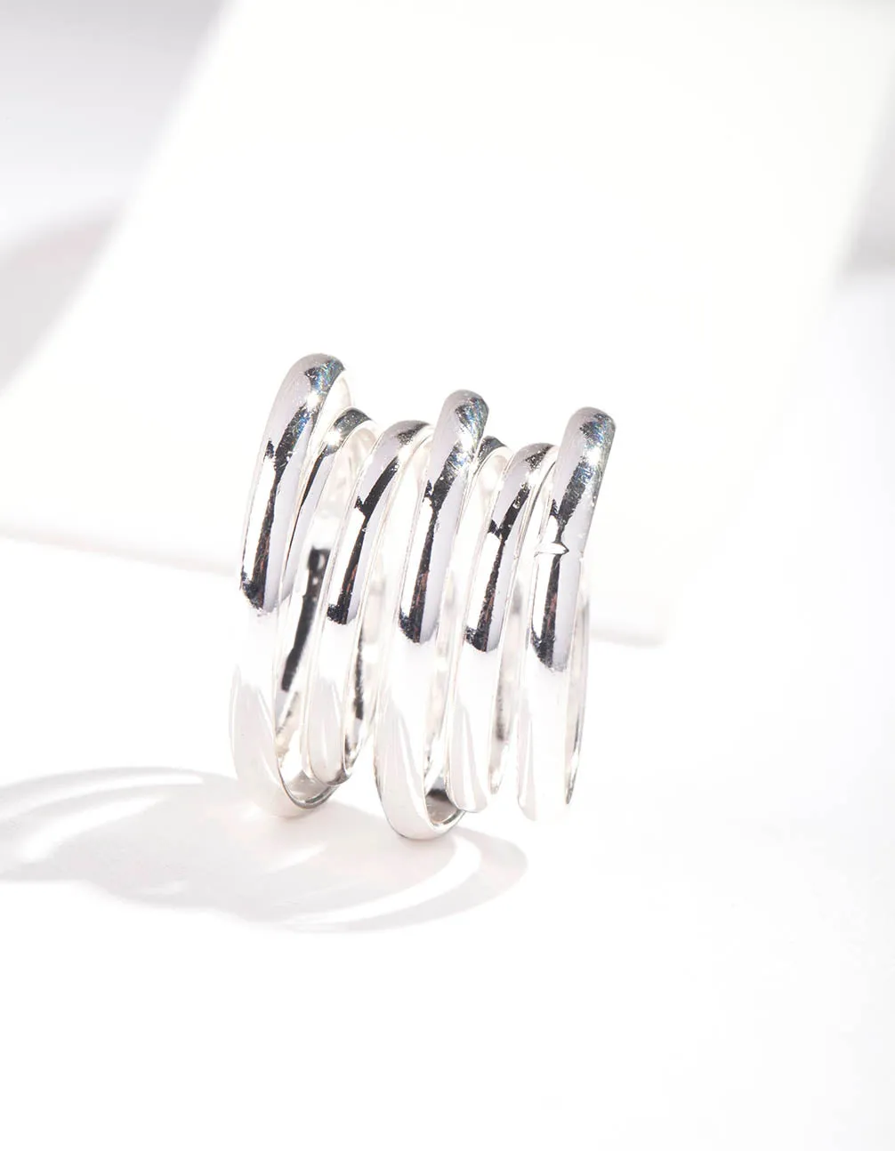 standalone piece Fresh Vibe Silver Layered Band Ring
