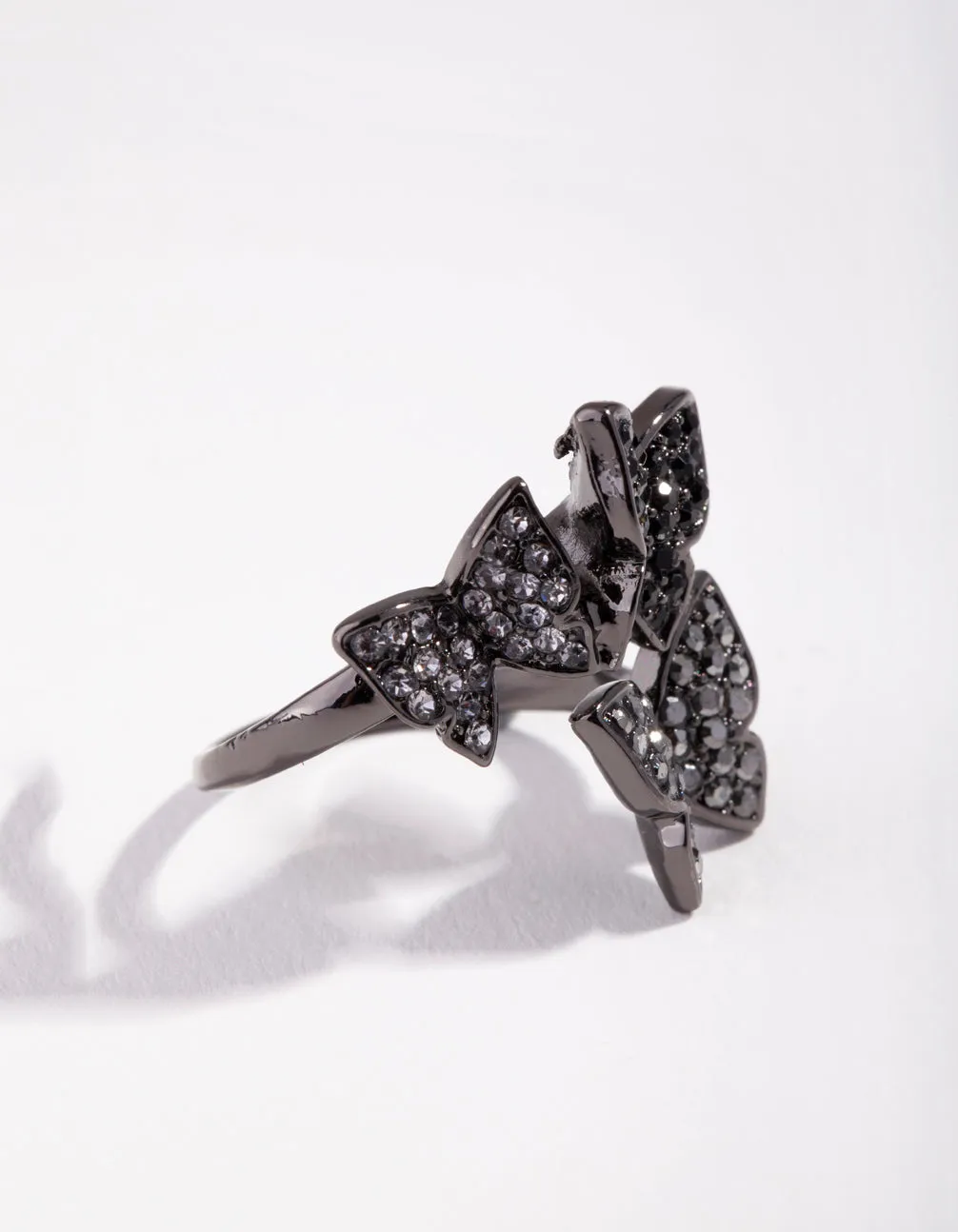 Luxury Detail Exquisite Symbol Matte Cluster Butterfly Ring