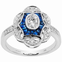 SAPPHIRE AND DIAMOND SEMI-MOUNT Sophisticated Jewelry Pieces