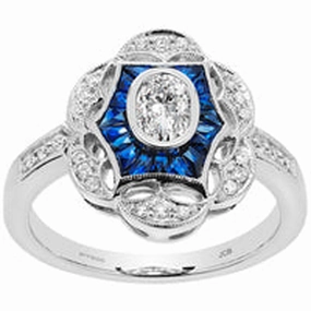 SAPPHIRE AND DIAMOND SEMI-MOUNT Sophisticated Jewelry Pieces