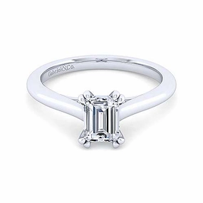 EMERALD SHAPED SOLITAIRE SEMI-MOUNT Romantic Spark