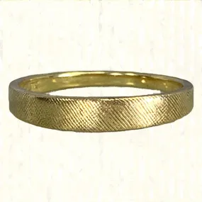 Statement Accent Vintage Gold Wedding Band. 14K Yellow Gold. Stacking Ring. Estate Fine Jewelry. Size 5.