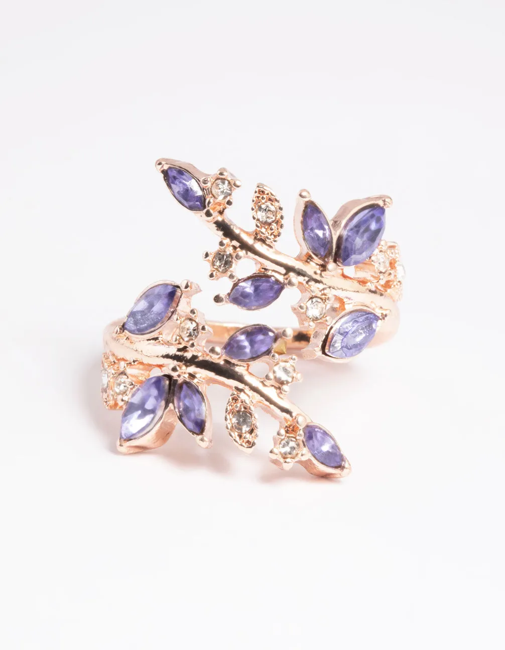 Rose Gold Lilac Vine Ring Boyfriend Gift