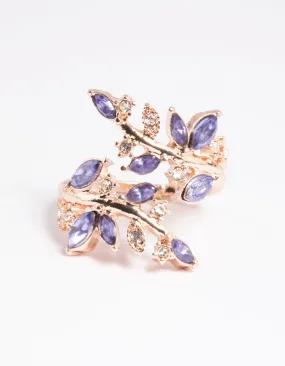 Rose Gold Lilac Vine Ring Boyfriend Gift