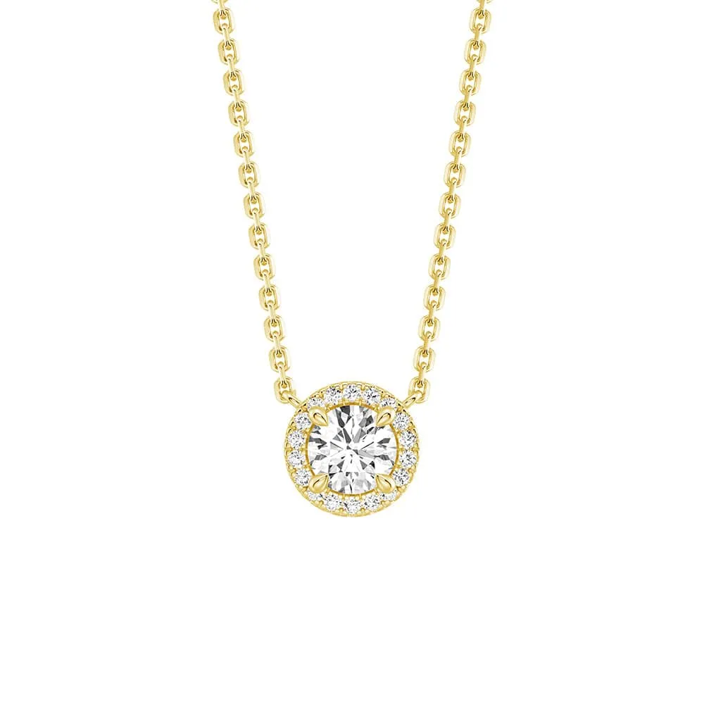 Romantic Touch For Identity Eternal Halo Personalized Birthstone Necklace