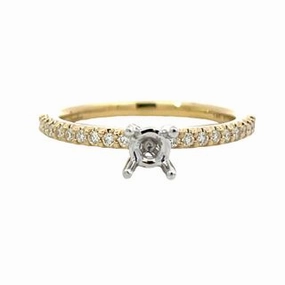 Layer Friendly 14K Yellow Diamond Semi Mount