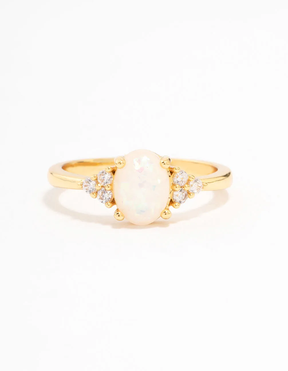 Gold Plated Mystical Oval Ring Everyday Favorite