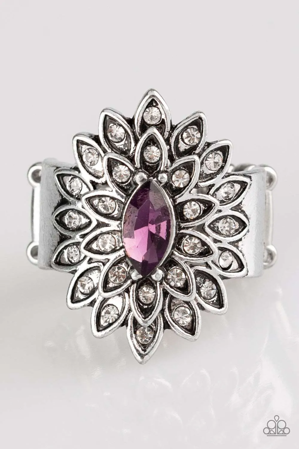 Simple Trinket Ornate Accessory Paparazzi Accessories ? Blooming Fireworks - Purple Ring?Flat Rate Ship $4.50?