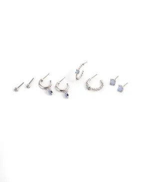 Minimalist Vibe premium design Antique Silver Black Stacker Earrings