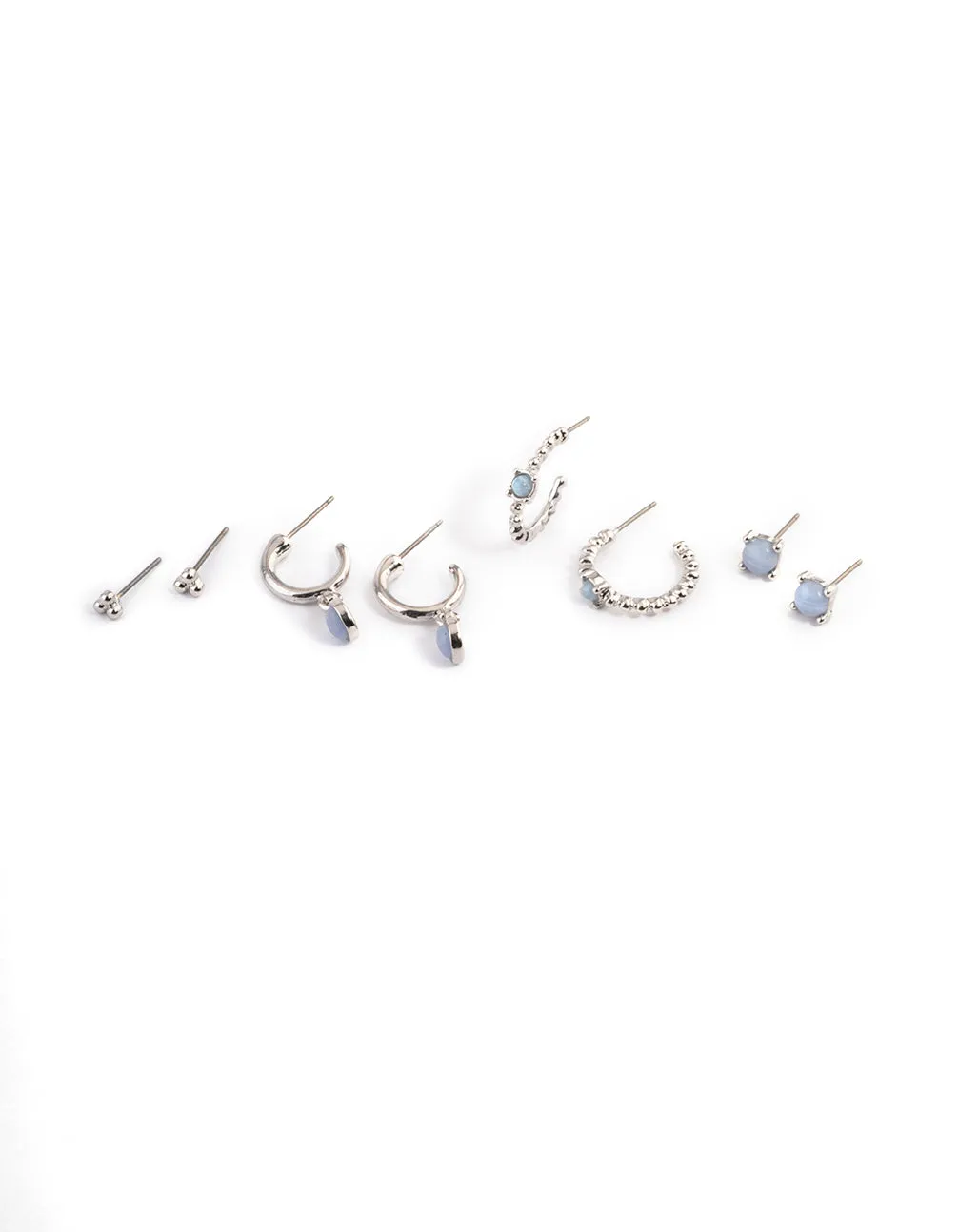 Minimalist Vibe premium design Antique Silver Black Stacker Earrings