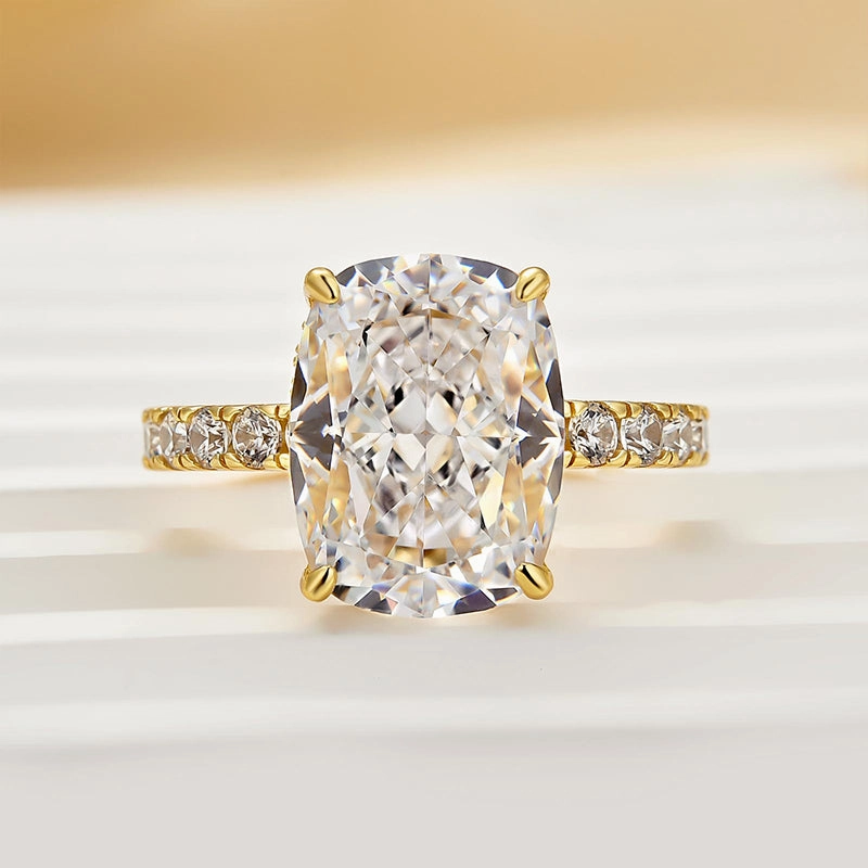 Handcrafted Glam Louily Exclusive 6.5Ct Cushion Cut Engagement Ring For Women