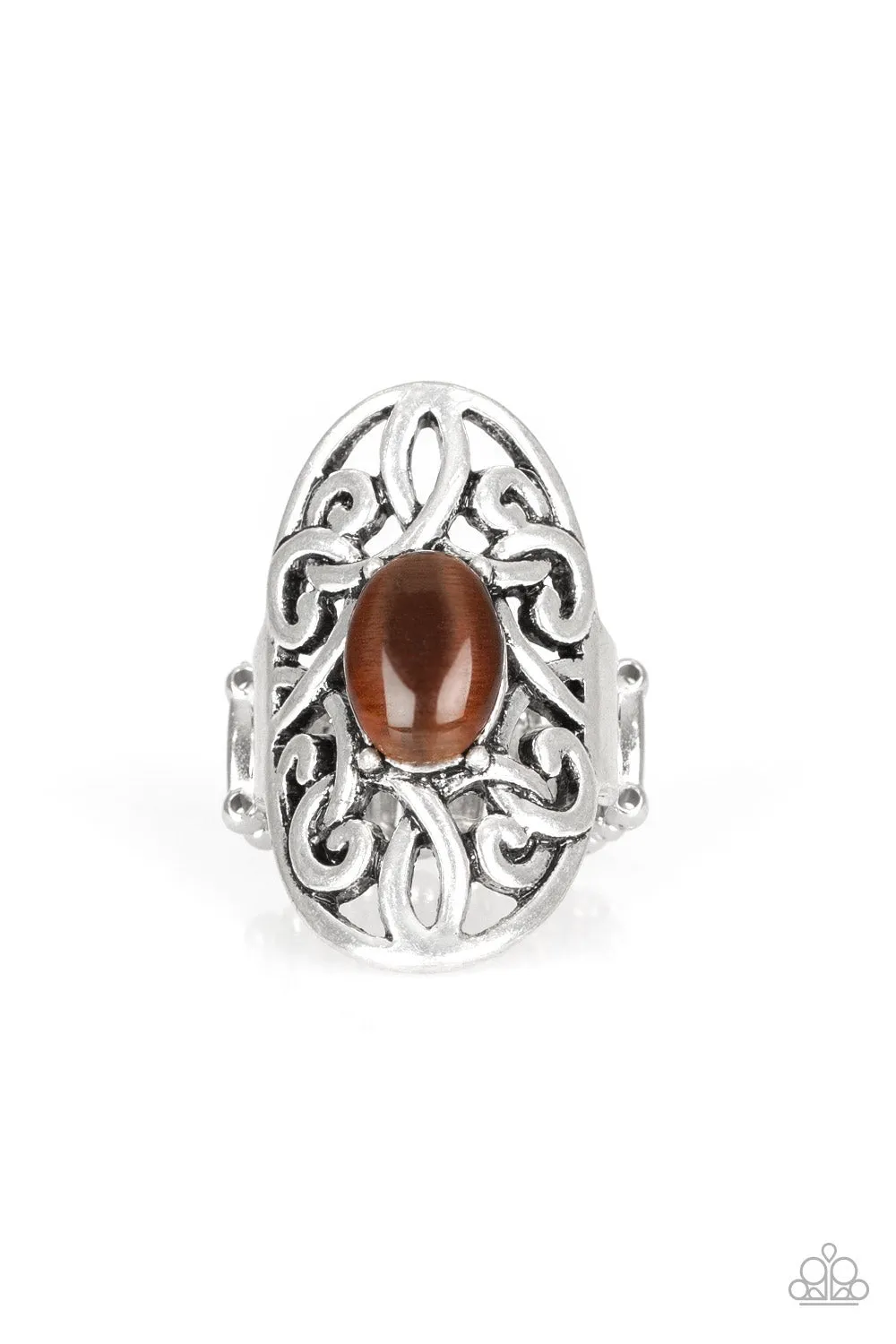 Paparazzi Accessories ? GLEAM Big - Brown Ring?Flat Rate Ship $4.50? Luxury Creation Fresh Detail