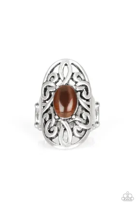 Paparazzi Accessories ? GLEAM Big - Brown Ring?Flat Rate Ship $4.50? Luxury Creation Fresh Detail