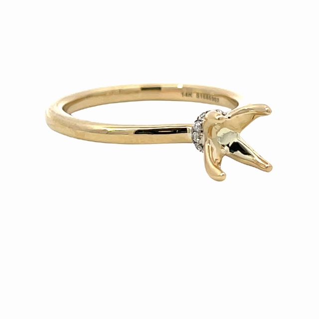 Gift Appeal Charming Radiance 14K Yellow Gold Diamond Semi Mount