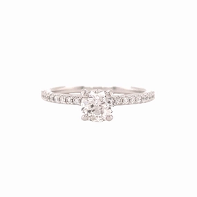 Handmade Craft 14 Karat White Gold Diamond Engagement Ring (.66cttw)
