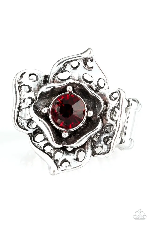 Paparazzi Accessories ?Glowing Gardens - Red Ring? Flat Rate Ship $4.50? Simple Emblem Personal Favorite