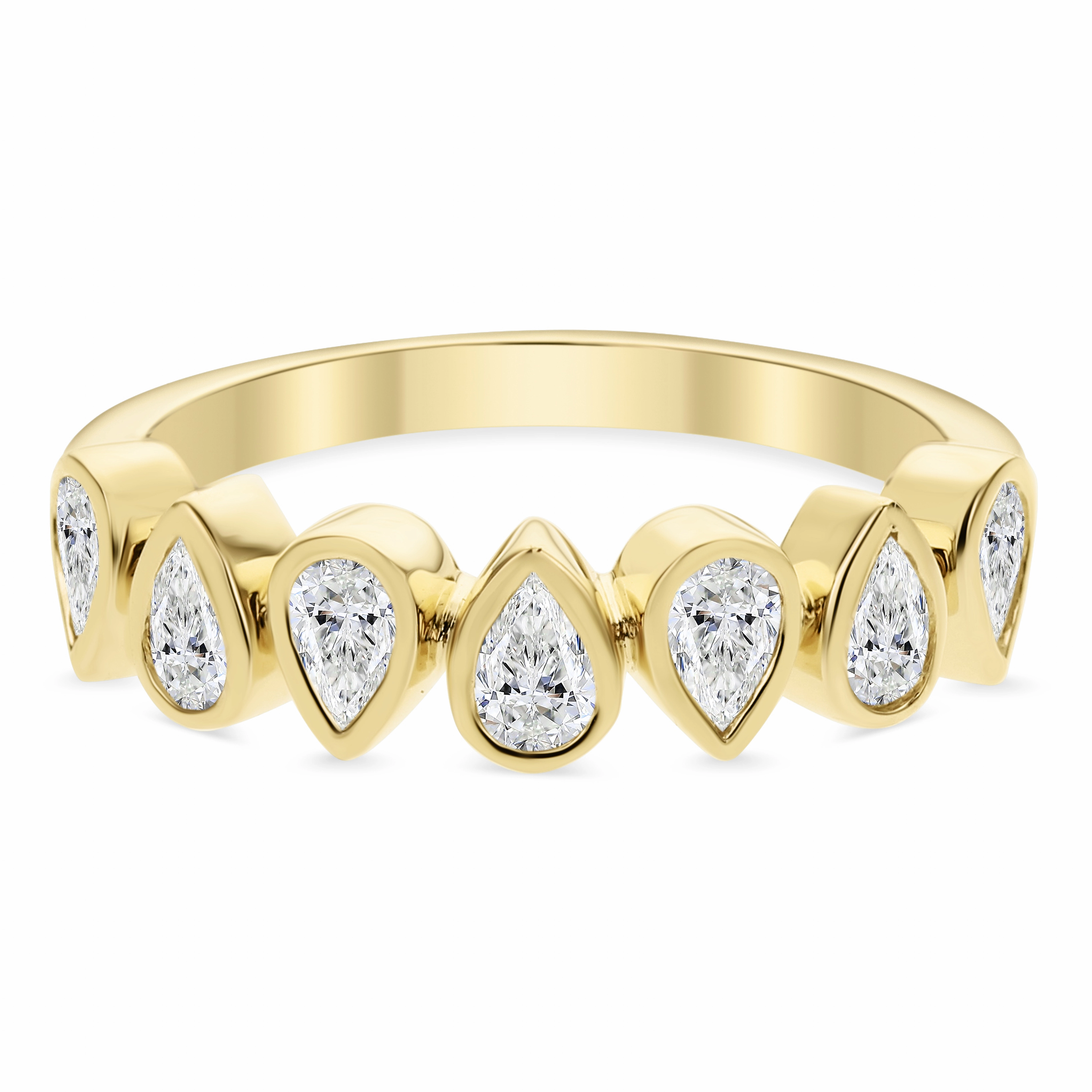 Cozy Detail Luxury Highlight 18ky 7-Stone Diamond Anniversary Band (0.85cttw)
